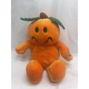 Vintage Dan Dee Tickle Wiggle Animated Orange Pumpkin Halloween Plush Sound Work